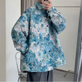 Load image into Gallery viewer, [Maanzui Series] ★Jacket★ Outerwear Unisex Men's Oil Painting Style Blue Green Blue Green Loose
