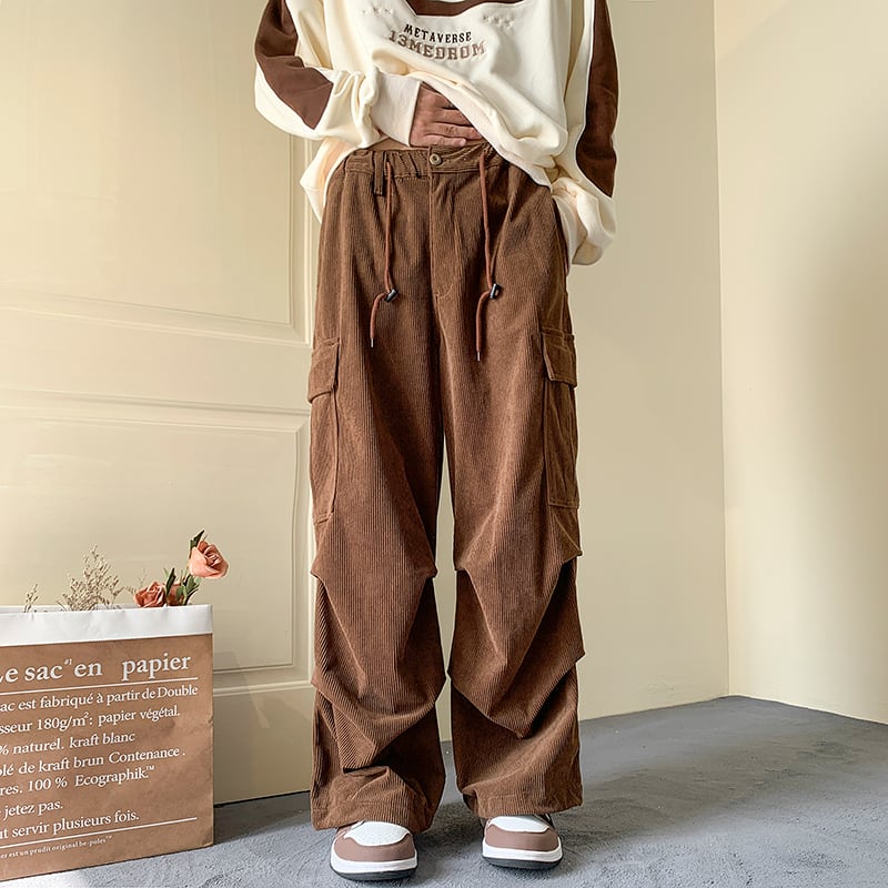 [KADISHOU Series] ★Casual Pants★ 3color Bottoms Trousers Unisex Men's Corduroy Large Size