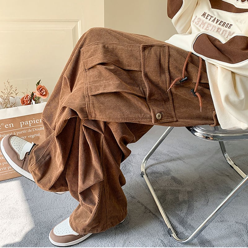 [KADISHOU Series] ★Casual Pants★ 3color Bottoms Trousers Unisex Men's Corduroy Large Size