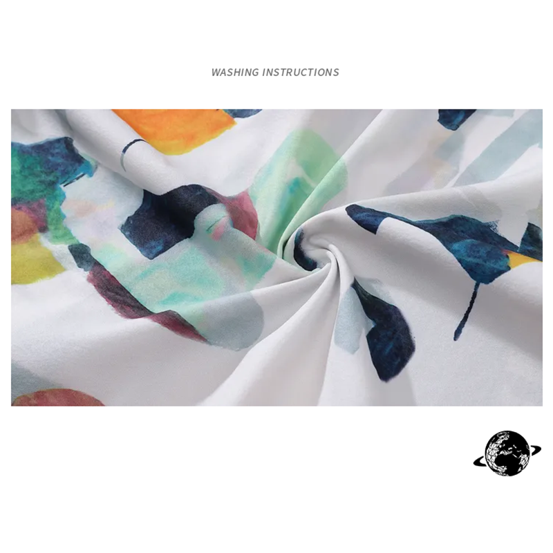 [Escaped Earth Series]★Shirt★ Long Sleeve Shirt Tops Oil Painting Style Graffiti Unisex Men's ML XL 2XL Retro