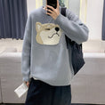 Load image into Gallery viewer, [Emeisa Series] ★Sweater★ 3color Knit Tops Unisex Men's Dog Animal Black Gray Blue
