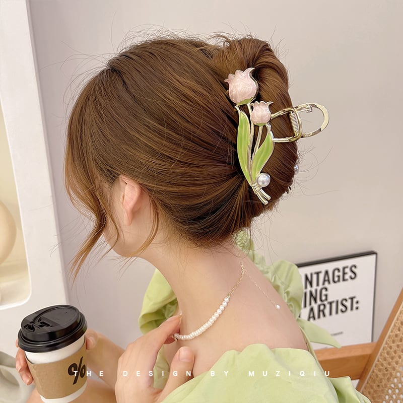 [Kiko Autumn Series] ★Chinese style hair ornament★ 2color Old-fashioned Chinese clothing Improves temperament Lily of the valley Lily orchid Flower Accessories