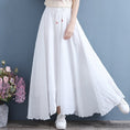 Load image into Gallery viewer, [Qing series] ★China style skirt★ 4color bottoms cotton linen plain simple easy to match
