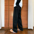 Load image into Gallery viewer, [Vesibo Series]★Denim Pants★ 2color Bottoms Unisex Men's Trousers Black Blue Black Blue
