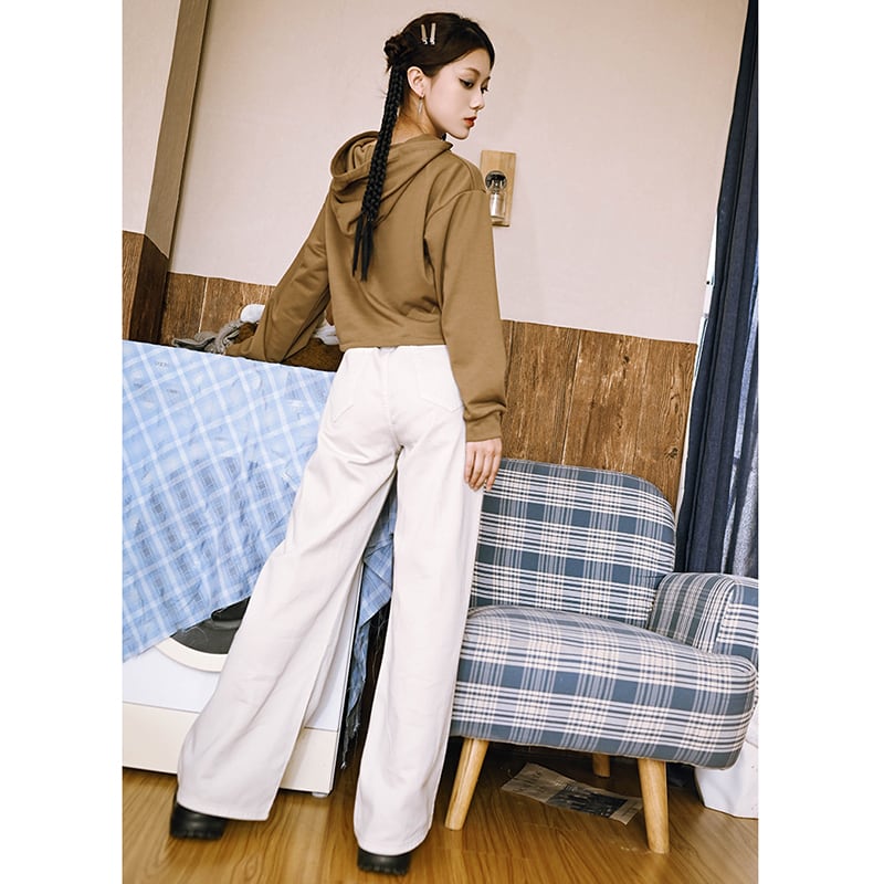 [Kokaisha---Blank Door Page Series] ★Casual Pants★ Bottoms Pants Easy to Match Original White