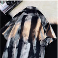 Load image into Gallery viewer, [BIGEMAN Series]★Shirt★ 2color Tops Unisex Men's Large Size Tie-dye Gray Coffee Color
