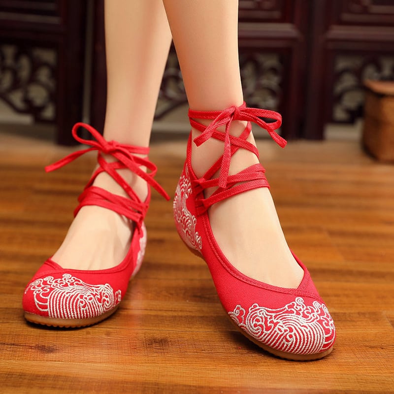 3colors Embroidered Shoes Handmade Shoes Chinese Shoes Chinese Style Shoes Chinese Style Buttons Tang Suit Hanfu Shoes Ethnic Style Retro Zook Rubber 34 35 36 37 38 39 40 41 Red Black White