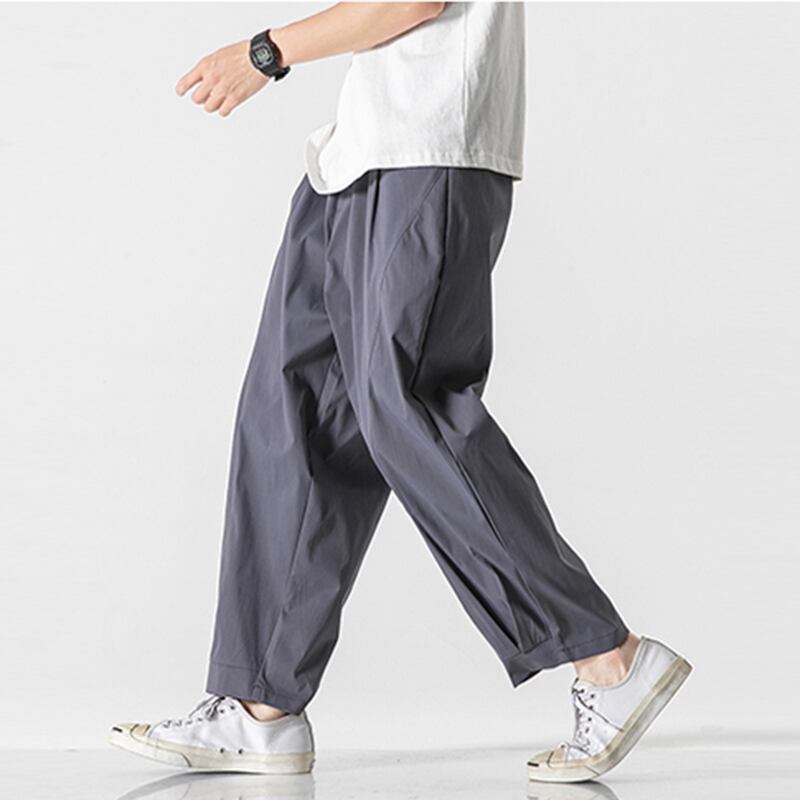 [Small Trouble Series] ★China style pants★ 4color bottoms, unisex, men's, large size, plain, easy to match, retro