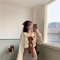 Load image into Gallery viewer, [Lack of Moe Series]★Shirt★ Ribbon Tops Long Sleeve Shirt Women's Stylish Commuting Date Cute
