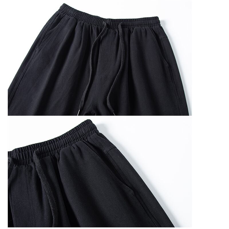 [BIGEMAN Series] ★Casual Pants★ 2color Quarter-length Bottoms Pants Unisex Men's Large Size Retro Commuting