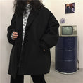 Load image into Gallery viewer, [Miyakoya Series] ★Trench coat★ Rasha Unisex Thick Warm Black Black ML Plain Simple Harajuku style Easy to match
