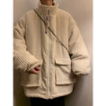 Load image into Gallery viewer, [KADISHOU series] ★Cotton coat★ 3color outer winter coat unisex men's large size corduroy
