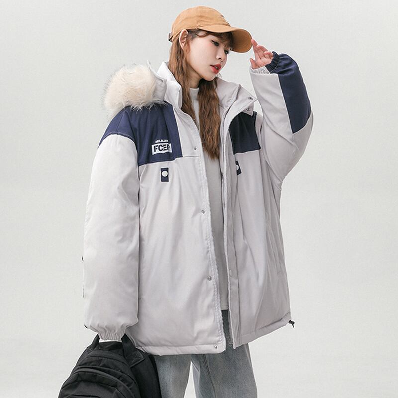 [Suikoishi Series] ★Winter Coat★ Cotton Coat Outerwear 2color Unisex Men's Thick Warm Casual Color Scheme