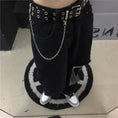 Load image into Gallery viewer, [Demon King Series] ★ Belt + Chain ★ 2-piece set Easy to match Accessory Black Black Retro Great Demon King
