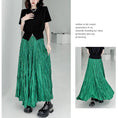 Load image into Gallery viewer, [YIDAO Series]★Skirt★ 3color Bottoms Green Gray Black Long Skirt Improves Temperament
