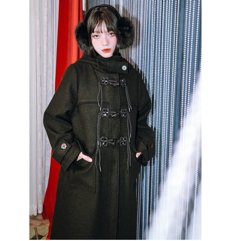 [Kokaisha---Shizuki Series] ★China style coat★ Lasha Quilted Thick Warm Winter Clothes Long Coat