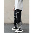 Load image into Gallery viewer, [MEINAN Series] ★Denim Pants★ Bottoms Pants Unisex Men's Fringe Stylish Black Black
