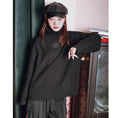 Load image into Gallery viewer, [Kokaisha---Gold Series] ★China style tops★ Sweater Thick and warm High neck Black Black
