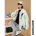 Load image into Gallery viewer, [Fujiiman Series] ★Jacket★ 2color outer denim unisex graffiti unique couple clothes retro oversize
