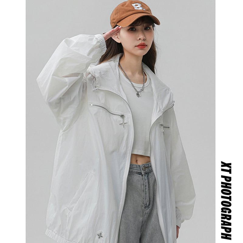 [Fujiman Series] ★Thin jacket★ Outerwear 2color Unisex Men's Large size Thin Summer clothes Simple