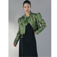 Load image into Gallery viewer, [Big Blue Dragon Series]★China style outerwear★ Tops Shirt Bamboo Green Green Mini Length Chinese Clothes Improves Temperament
