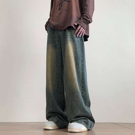 [NANSHI Series]★Denim Pants★ Bottoms Pants Unisex Men's Simple Easy to Match Blue Blue