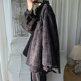 Load image into Gallery viewer, [Tetsusho Series]★Shirt★ 3color Tops Plaid Unisex Men's Autumn Clothes Black Blue Beige
