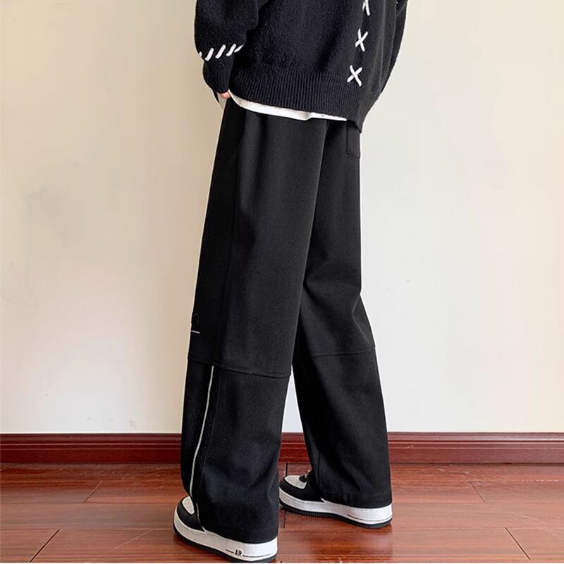 [Tiaota Series] ★Casual Pants★ 2color Bottoms Pants Unisex Men's Thick Warm Black Gray