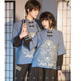 Load image into Gallery viewer, [Kyodo Series] ★China style tops★ Embroidered unisex costume couple clothes men's blue black large size
