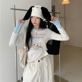 Load image into Gallery viewer, [MEIMEI Series] ★Tops★ T-shirt, long sleeve, cute, stylish, short length, cat, cat, cat
