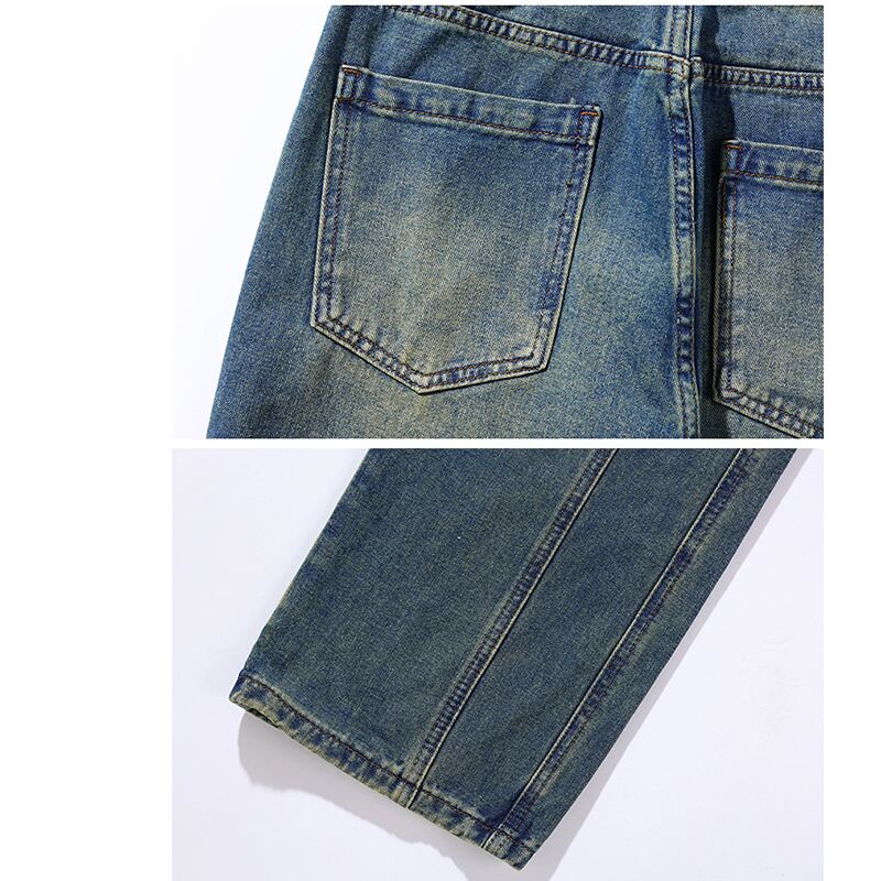 [BIGEMAN Series]★Denim Pants★ Bottoms Pants Men's Large Size Fashion Blue Blue