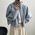 Load image into Gallery viewer, [Tenkawa Series] ★Outer★ 2color Jacket Short Length Simple Easy to Match Blue Coffee Color
