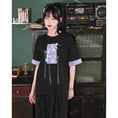 Load image into Gallery viewer, [Kokaisha --- Bamboo Series] ★China style T-shirt★ Tops Bamboo pattern embroidery Original Cotton Fringe
