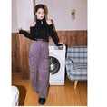 Load image into Gallery viewer, [Kokaisha --- Purple light radio series]★Casual pants★Bottoms Pants Easy to match Original Purple
