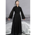 Load image into Gallery viewer, [Da Qinglong Shu Series] ★Chinese style dress★ V-neck long sleeve retro long length original temperament enhancement Chinese clothing
