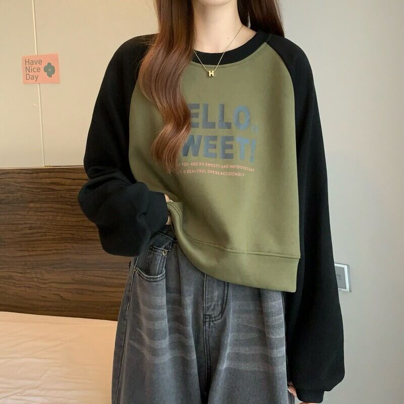 [Insufficient Moe Series] ★Tops★ 4color Color Scheme Women's Stylish Short Length Beige Black Blue Green