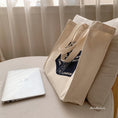 Load image into Gallery viewer, [Andcici Series]★Bag★ Tote bag, canvas, large capacity, date, book, casual, blue, beige, easy to match
