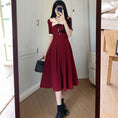 Load image into Gallery viewer, [Dong Xiaojie Series] ★One Piece★ 3color Large size Improves temperament Brown Black Red Date Commuting
