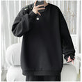 Load image into Gallery viewer, [BIGEMAN Series] ★Tops★ 2color Embroidery Long Sleeve Tops Unisex Men's Large Size Black Purple
