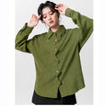 Load image into Gallery viewer, [WEIWU Series] ★Shirt★ Tops, stylish design, women's, trendy, fashionable, SML, green
