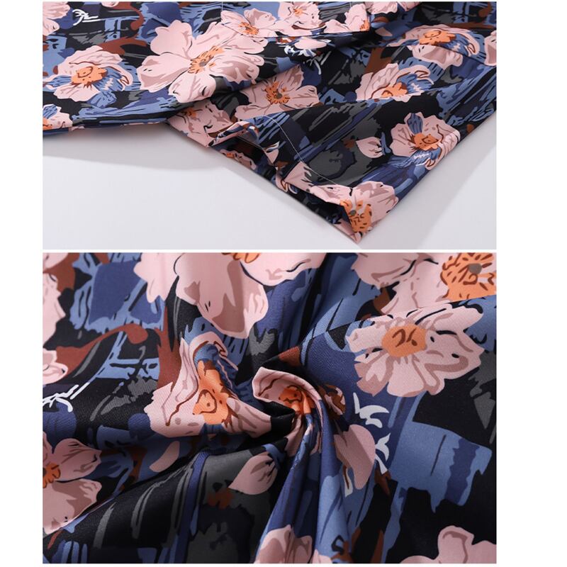 [TRAVEL ISSUANCE series] ★Retro shirt★ Floral pattern shirt, unisex, men's, beach, travel, photography, blue, cute, easy to match