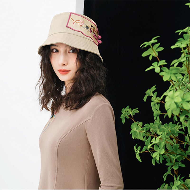 [Sao Series]★China style hat★ Hat UV protection sunscreen travel seaside spring summer embroidery original