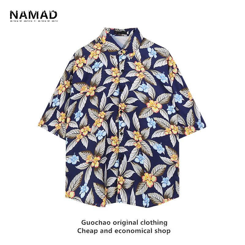 [NAMAD Series]★Setup★ 2-piece set Hawaii Aloha shirt Shirt + shorts Unisex Men's Floral pattern