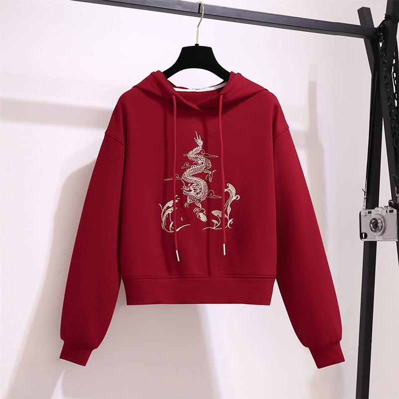 [XTINGYI Series]★China style setup, single item order★ Parka or pants casual embroidery red black