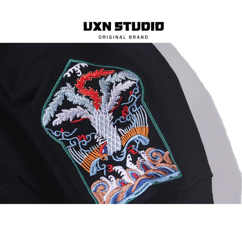 [51Ha Series] ★China Style Parka★ 2color Tops Embroidery Unisex Men's Ethnic Style White Black S M L XL