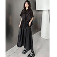 Load image into Gallery viewer, [YIDAO Series]★Setup★ 2-piece set, top and bottom set, black, slimming, fashion, loose
