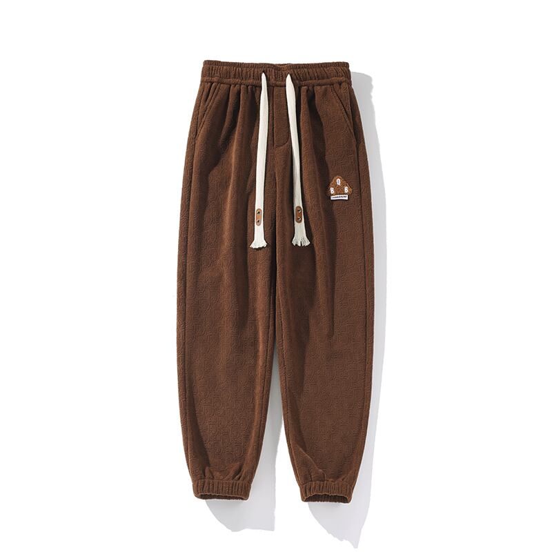 [BIGEMAN Series]★Casual pants★ 3color brushed lining thick warm bottoms pants unisex men's