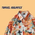 Gallery viewerに画像を読み込む, 【TRAVEL ISSUANCEシリーズ】★レトロ シャツ★ 油絵風シャツ 花柄 原宿風 男女兼用 メンズ オレンジ カジュアル
