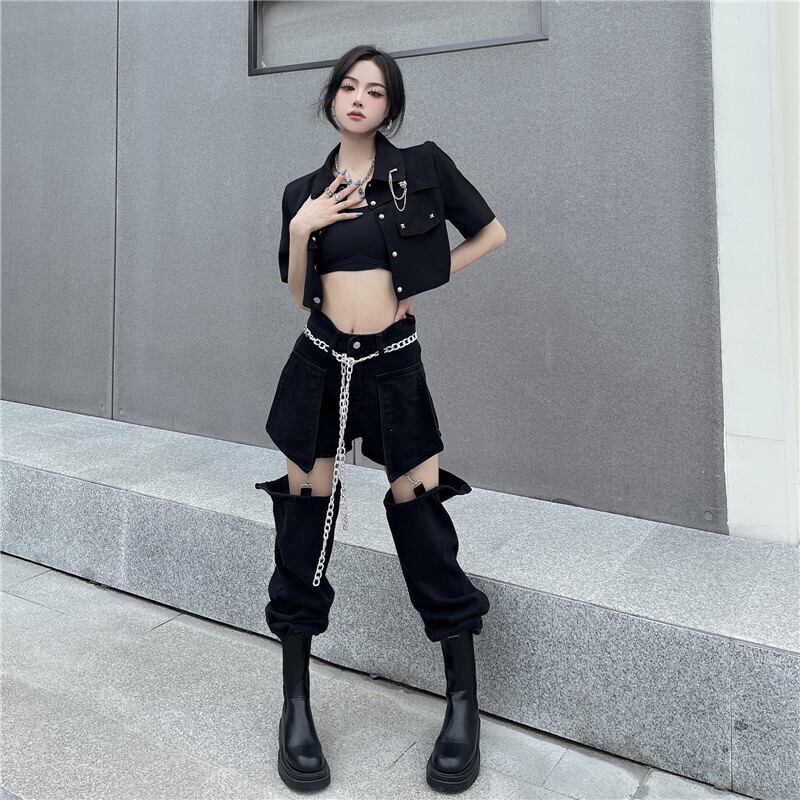 [Miyakoya Series] ★Casual Pants★ Bottoms Unique Fashion Retro Black Black SML XL