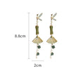 Load image into Gallery viewer, [Drejew Series]★China Style Earrings★ Pair Earrings Ladies Accessories Fan Bamboo Temperament Enhancement Party
